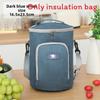 Insulated Student Lunch Bag With Solid Color And Compact Handle For Multiscenario Use