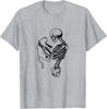 T-shirt d'Halloween Squelette Amusant Tenant un Chat - T-shirt