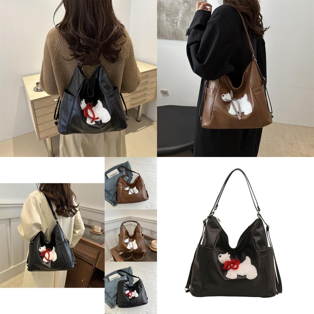 Stylish Large Capacity Fashionable Tote Bag For Daily Use With Cute Dog Cartoon Design