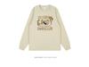 Japanese Cute Cartoon Letter Print Cotton Long Sleeve T-Shirt for Students