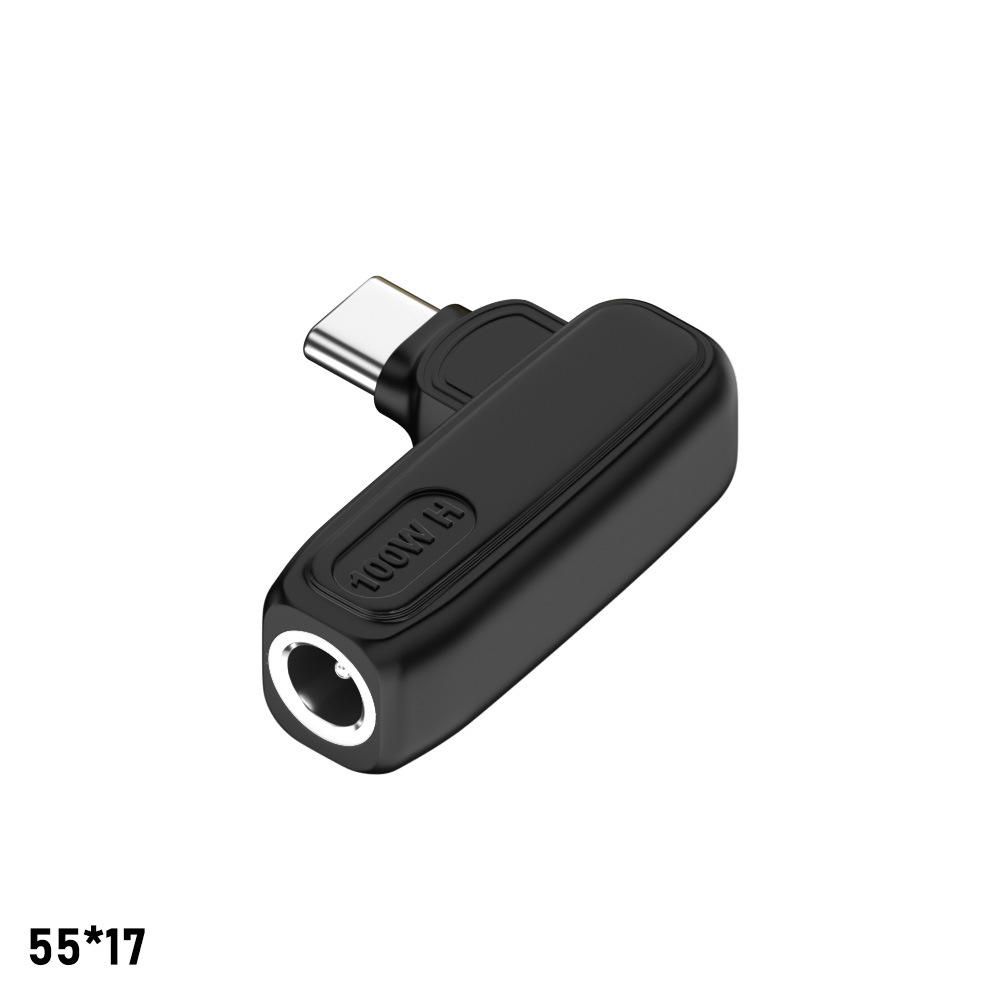 2Pcs DC Female to Type-C Male Adapter PD 100W, Lenovo Square Input to USB C Charging Converter for Laptop