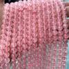 Hibiscus Pink Crystal Round Beads for DIY Jewelry Accessories