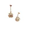 Hydrangea natural baroque pearl keshi earrings, long love European and American style silver needle earrings exquisite earrings