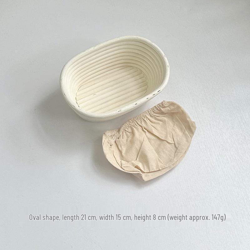 Coș European din Ratant Vietnamez pentru Fermentare - Instrument Rustic pentru Coacerea Pâinii