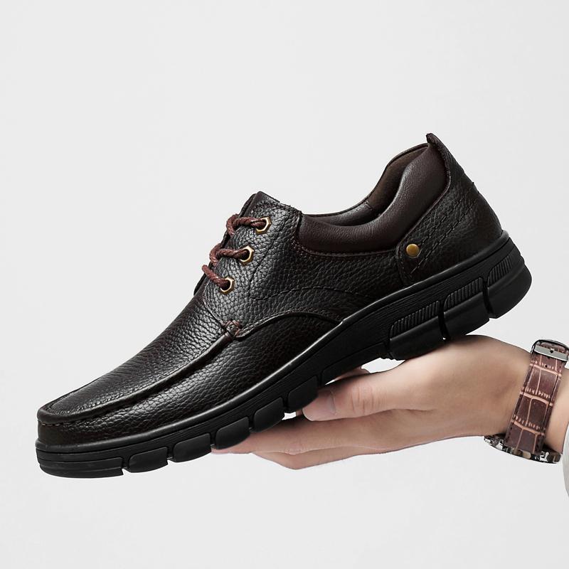 Big Size 38-47 Mens Tooling Business Oxford For Men Genuine Leather Luxury Brand Men'S Shoes Casual Lace-Up Dress Formal Loafers