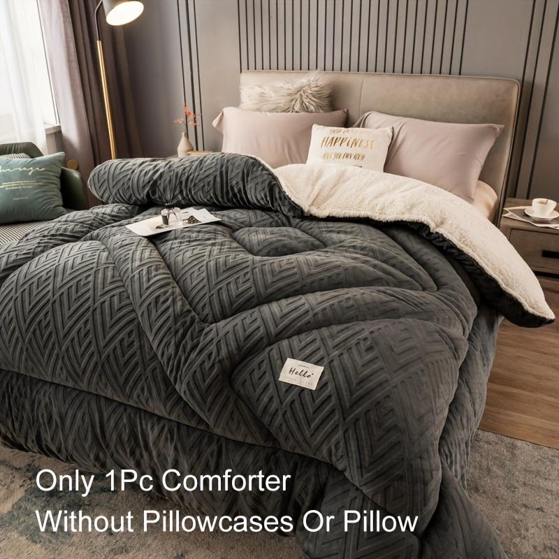 

Ультрамягкое зимнее одеяло из молочного флиса - приятная для кожи одинарная толщина, стираемая в стиральной машине однотонная основа для спальни и гостиничных номеров 220x240cm 5kg