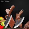 WXCOO Stainless Steel Household Fruit Slicing Kitchen Knives for Cooking Meat Chopping Vegetable Knife Wooden Handle