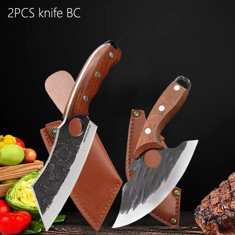 WXCOO Stainless Steel Household Fruit Slicing Kitchen Knives for Cooking Meat Chopping Vegetable Knife Wooden Handle