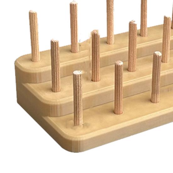 Fly Tying Thread Spool Stand Sturdy Construction Compact Design Multi-purpose Wooden Spools Thread Holder Organizer