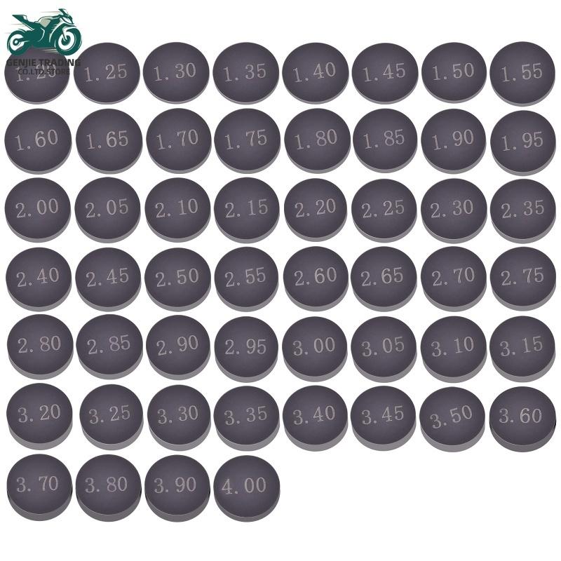 9.48mm Valve Shim 5pcs Motorcycle Engine Parts Adjustable 1.2-4.0 Complete Refill Kit for Honda for Suzuki for Yamaha Kawasaki Valve Shim 1.20-1.40
