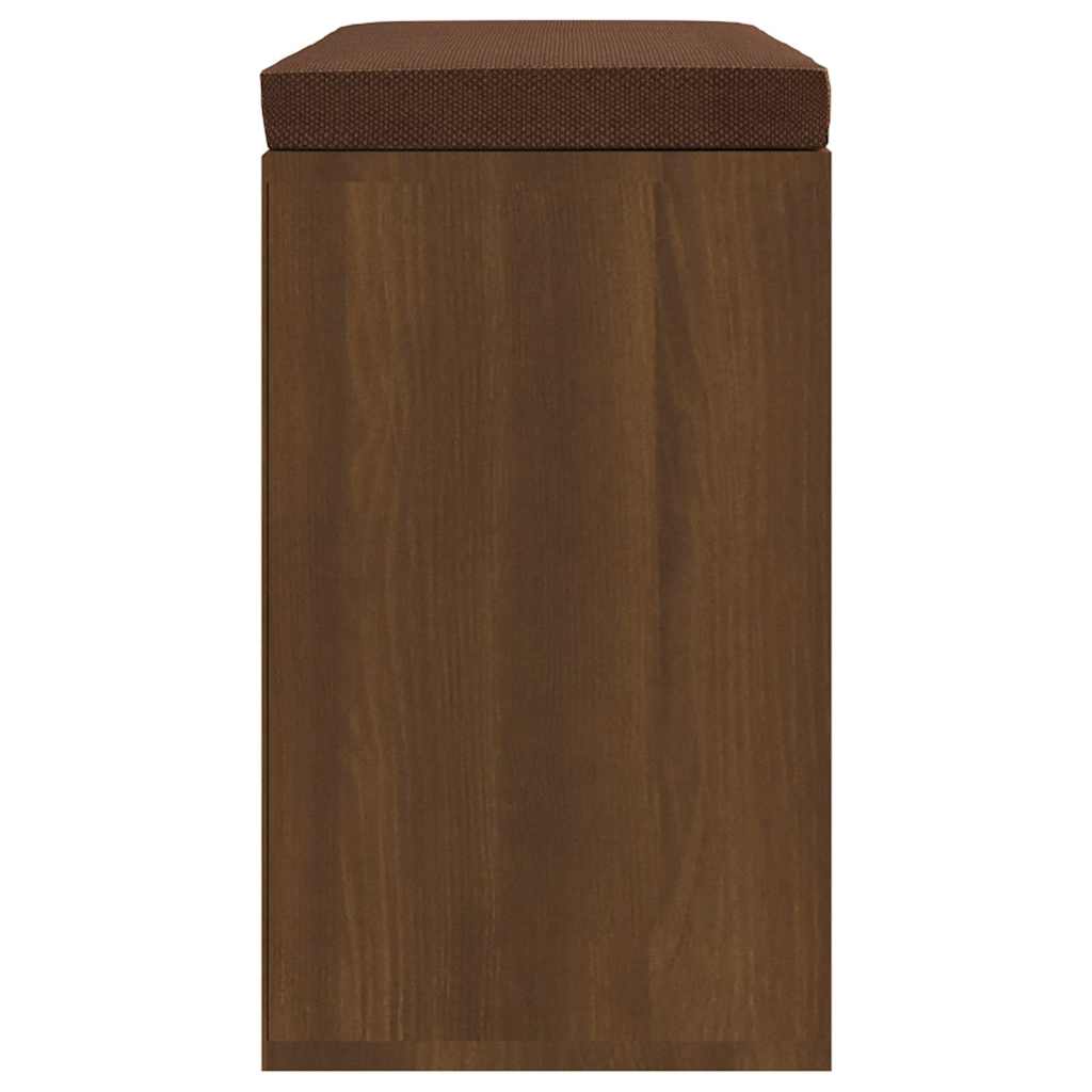 Shoe Bench Brown Oak Effect 103x30x48 cm Engineered Wood
