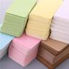 100pcs Memo Paper Cards Solid Color Small Rectangle Paper Memo Pad Message Paper School Office Supplies