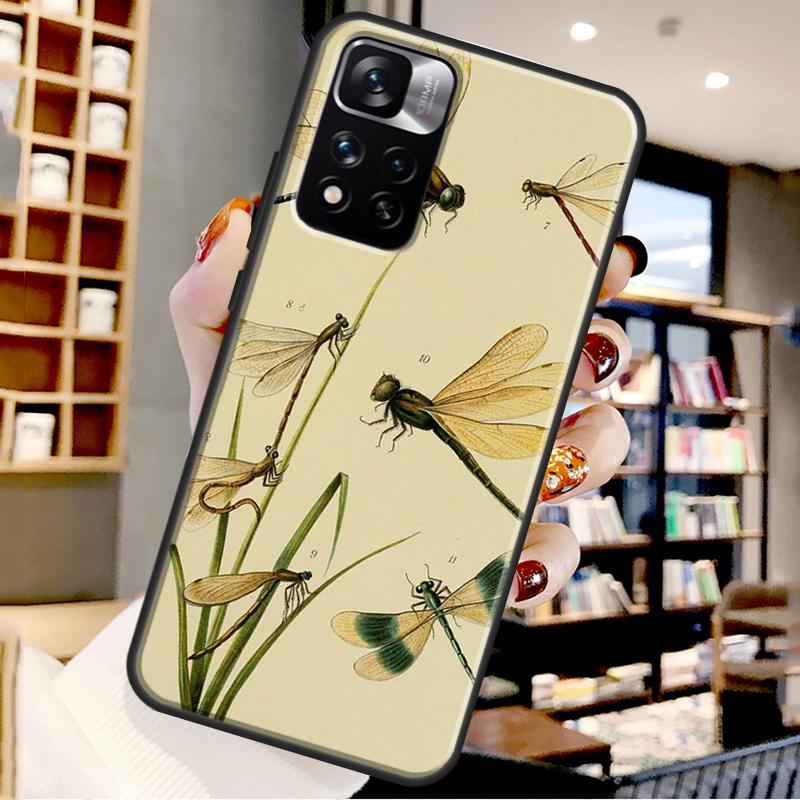 Dragonfly Case For Xiaomi Redmi Note 12 11 10 9 8 Pro Note 12S 11S 10S 9S Cover For Redmi 9 10 12 C