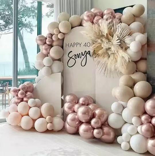 Skin Tone Balloon Wreath Balloon Chain Arch Package Rose Gold Birthday Wedding Party Decorations