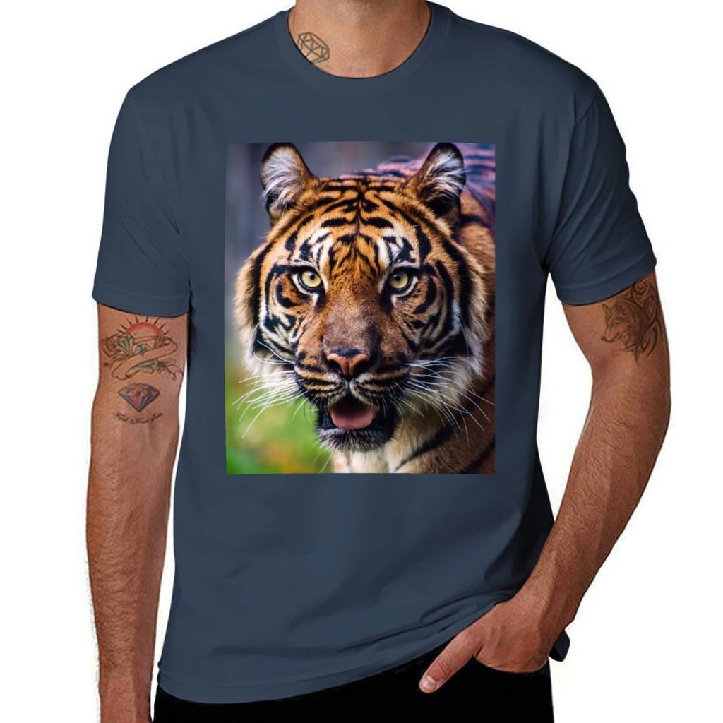 Sumatran Tiger Tshirt All Match Print Short Sleeve Top Tshirt