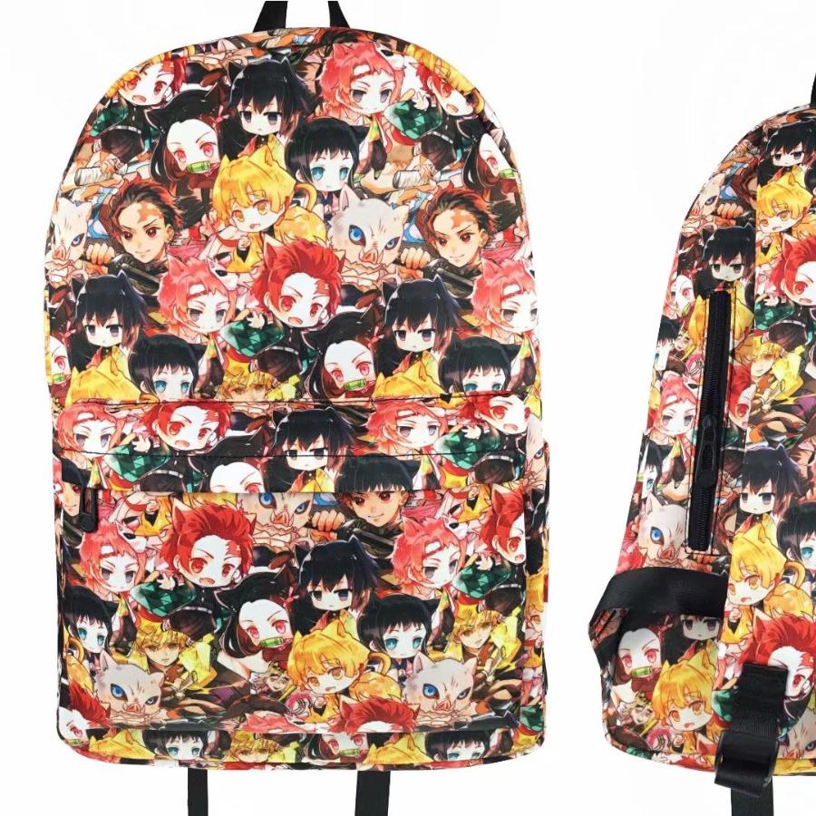 Japan cartoon comics Demon Slayer Fashionable and Unique Travel Backpack Student Shoulder Bag 0002 CLE