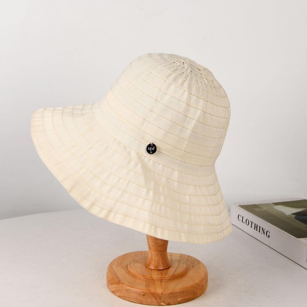 Women Sun Hat Korean Fashion Striped Outdoor Travel Sunscreen Beach Summer Hats For Women Wide Brim Fisherman Cap Female New