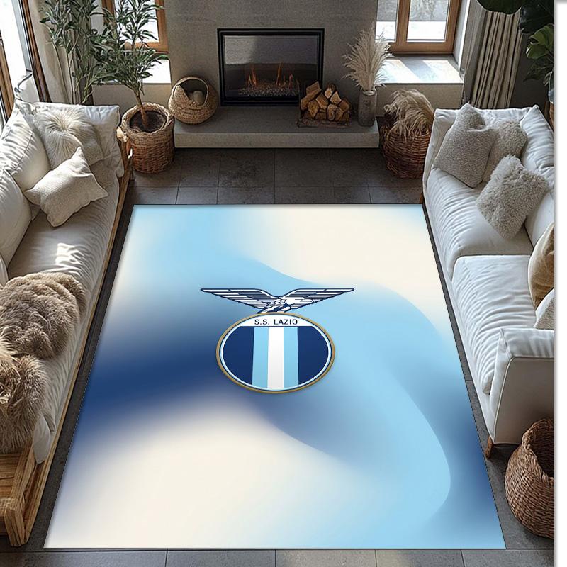 Lazio FC Fußball Muster Weicher Teppich Nicht Rutschender Indoor Boden Teppich Sport Dekor Matte für Schlafzimmer