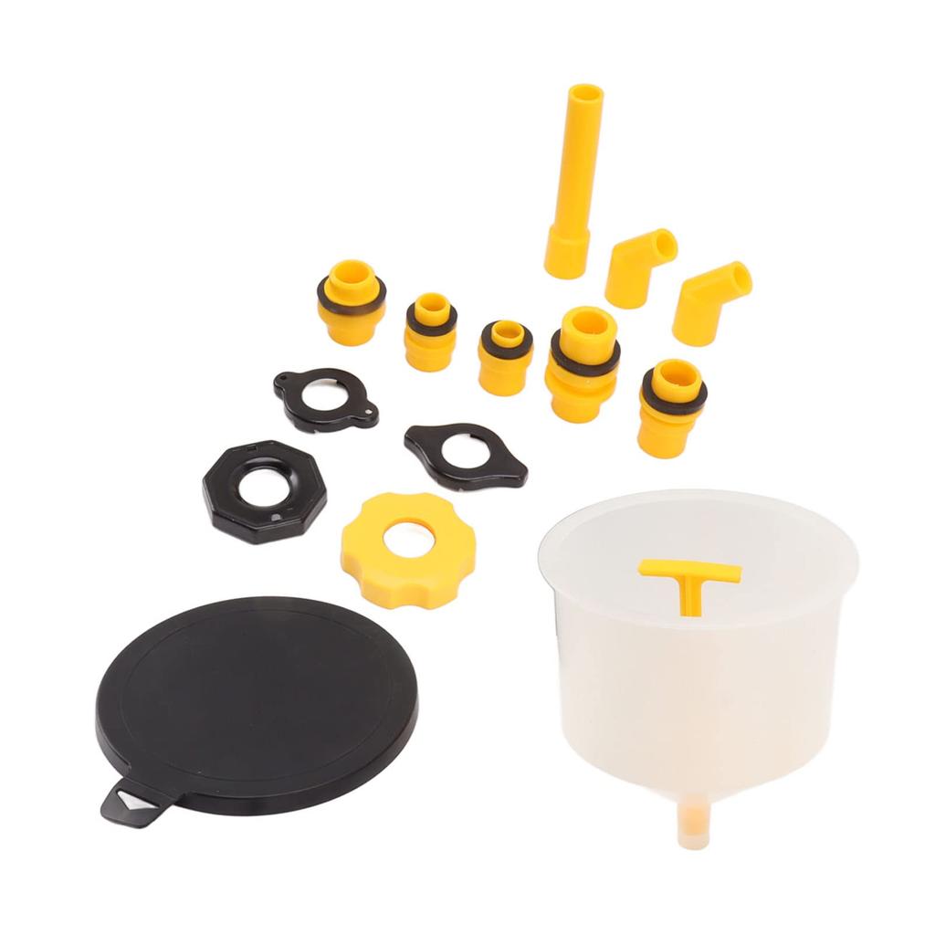 Filling Kit, 15 Pcs Universal Radiator Filling Funnel Kit, Professional Anti-Spill Reinforced Design