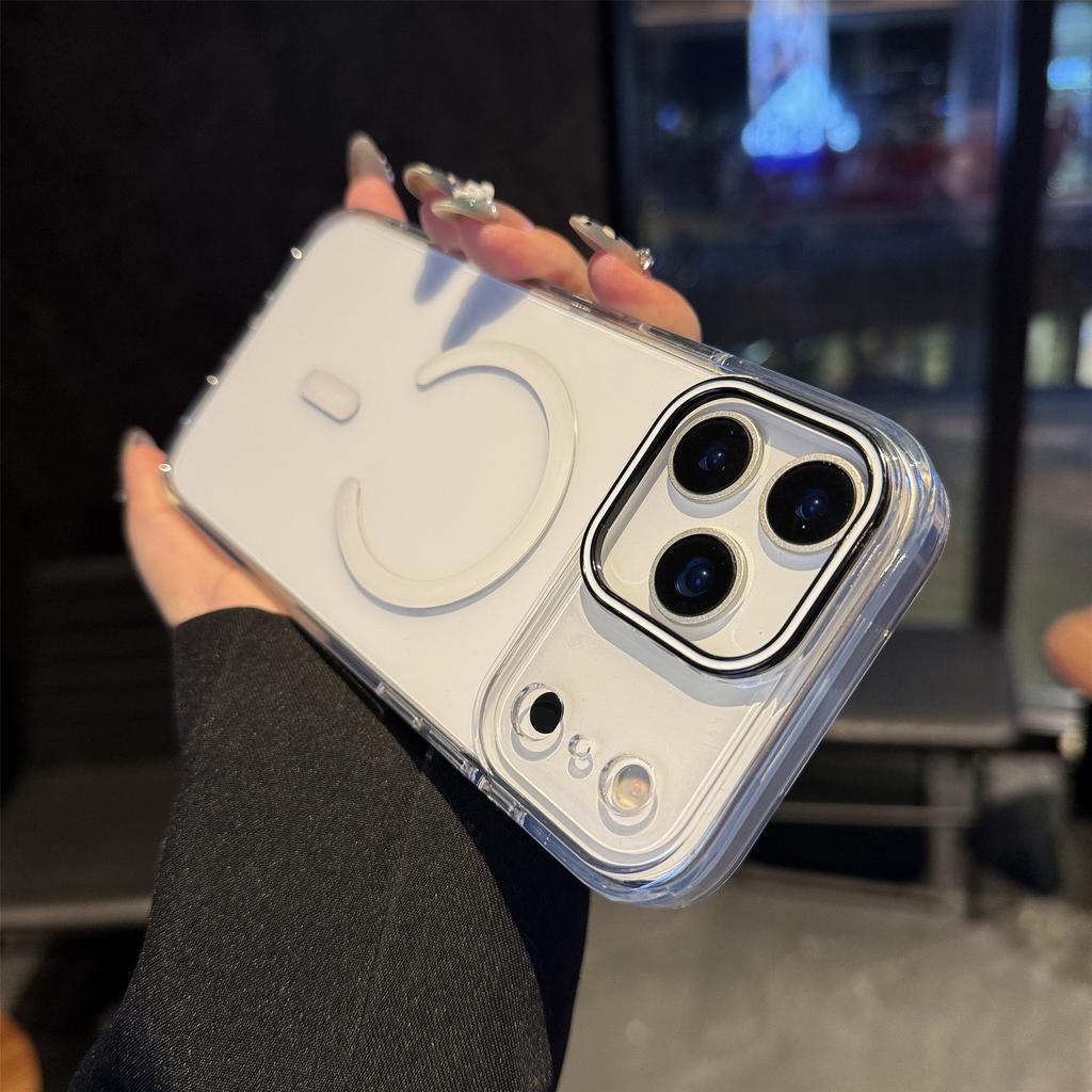 Applicable to iPhone17promax magnetic mobile phone case integrated touch button Apple 16 anti-drop acrylic protective case