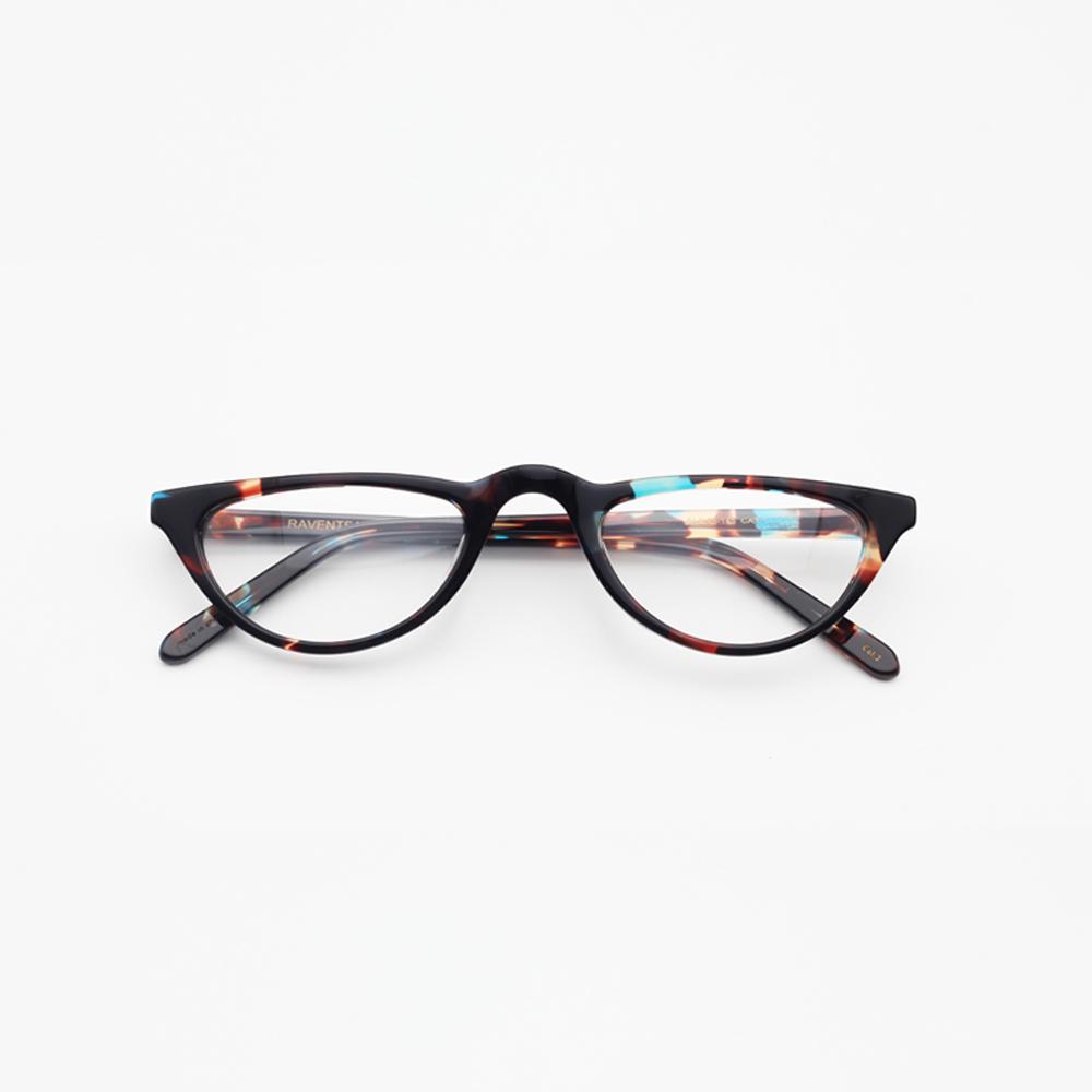 Leibeuntieolseu Cat Acetate Cat'S Eye Frames Blue Leopard Col.2