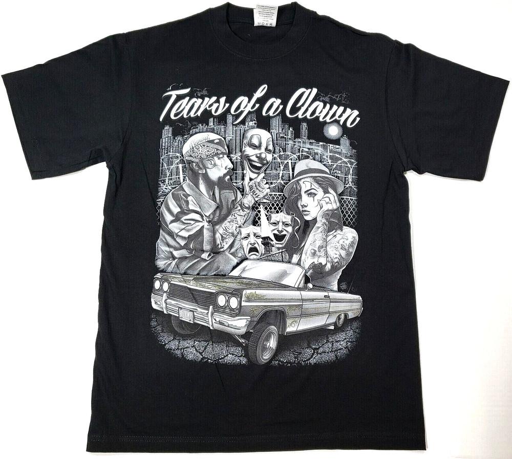 COMEDY & TRAGEDY T-shirt Urban Streetwear Lowrider Tattoo Art Tee Men's New Unisex T-Shirt