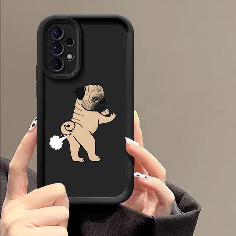 

Funny Pug Dog French Bulldog Case For Samsung A55 Cases A35 A13 A54 A53 A52 A34 A33 A32 A21S A14 A23 A24 A12 A51 A71 Phone Cover Samsung A12 5G