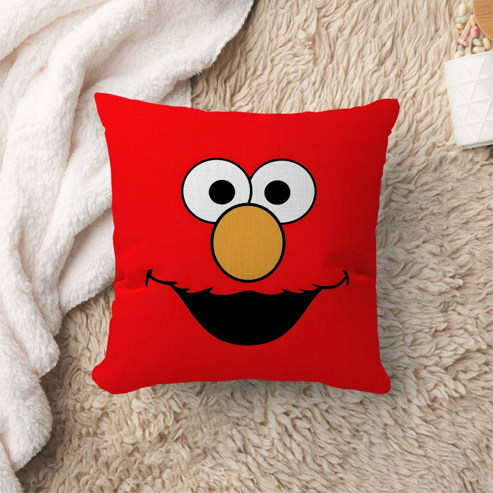 S-Sesame S-Street Cartoon Cushion Cover Car Throw Pillow Case For Sofa Car Christmas Gift 40x40cm 45x45cm