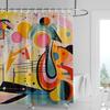 Morandi Colorful Abstract Plant Figure Shower Curtain Waterproof Mildew-proof Nordic Style Bathroom Decorative Shower Curtain