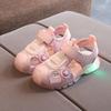 Boys sandals summer children's shoes 2025 new summer princess little boy luminous shoes