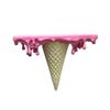 3D Printed Melting Ice Cream Floating Wall Shelf Wall-Mounted Stable Drip Floating Shelf Irregular Artistic Plastic