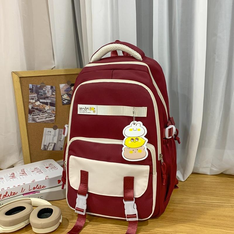High-value Schoolbag for Women's Campus Style, Light, Large-capacity Backpack, Junior High School Students, High School Students, Casual Backpack Tide