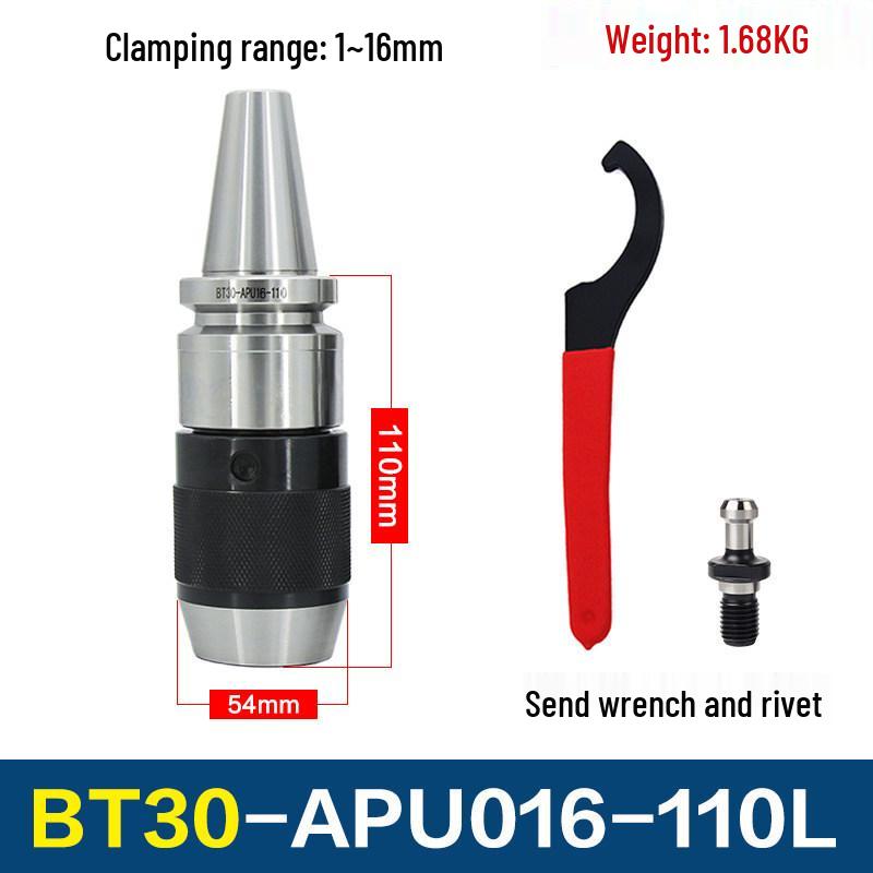 Self-Locking Tapered Tailstock Drill Chuck for CNC Lathe & Milling Machine