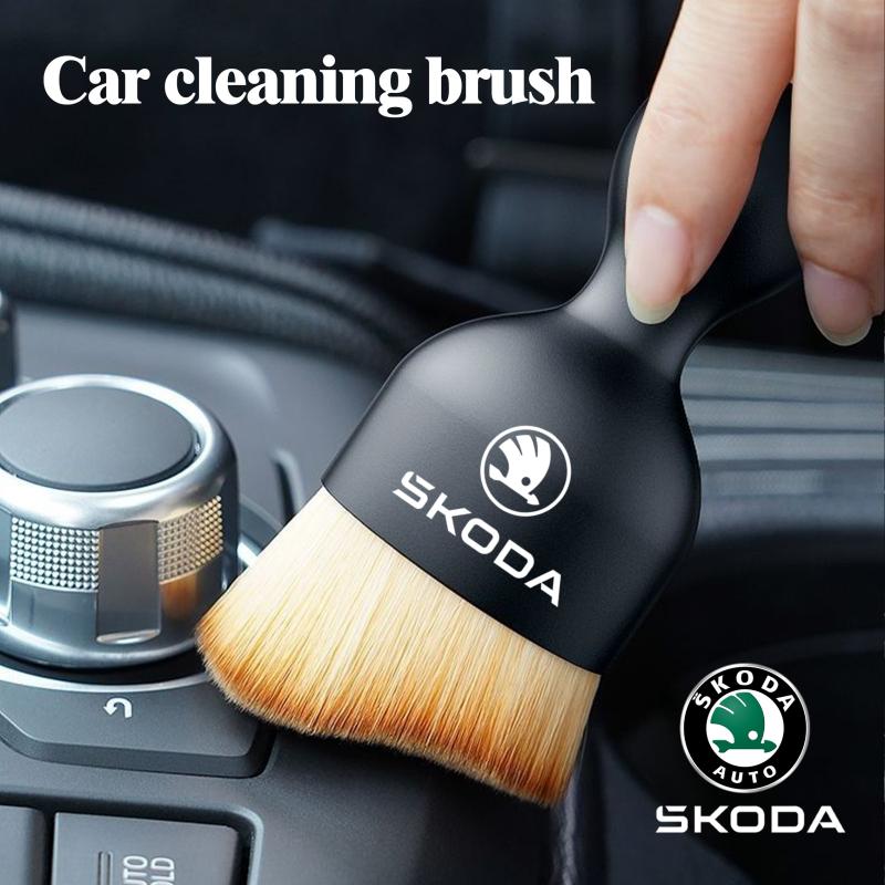 Car Interior Cleaning Brush Center Console Air Conditioning Outlet Cleaning Brush for Skoda Fabia Kamiq Kodiaq Karoq Octavia