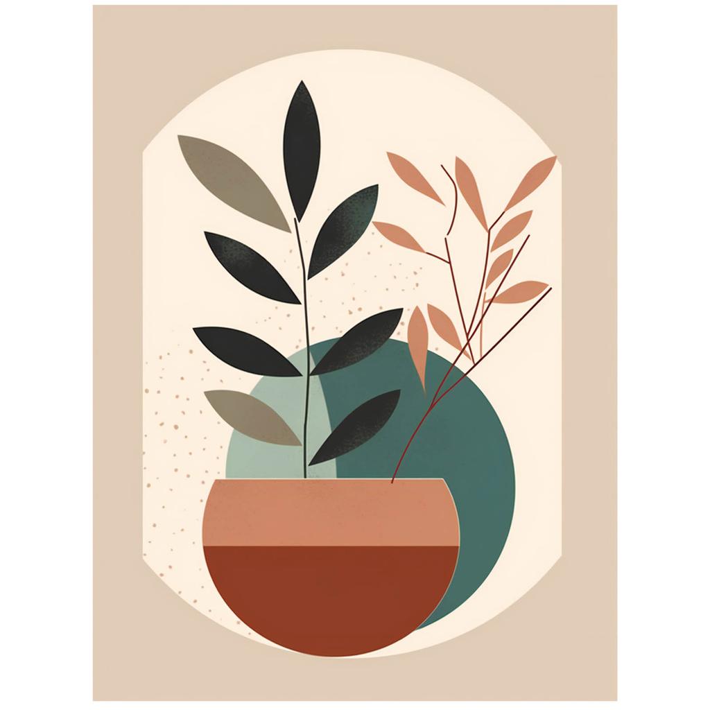 Boho Roślinność Boho Roślinność, 70X100 Cm, Bez Ramy, Papier Matowy 230 Gsm