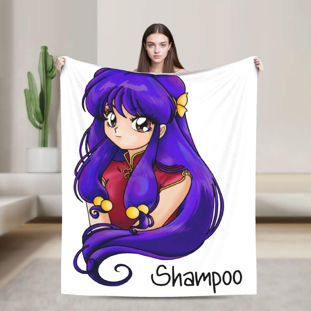 Couverture Anime Ranma 1/2 Polaire Imprimée Respirante Légère Jeté de Lit Quilt d'Extérieur