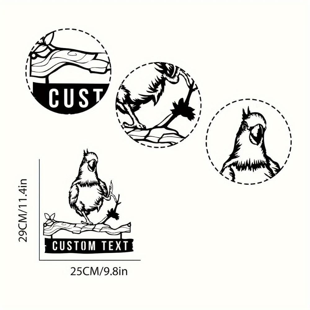 Custom Cockatoo Metal Wall Art Personalized Parrot Sign Home Decor Gift