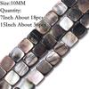 Natural Shell Gray Black Mop Beads Loose Mother of Pearl Shell Beads Charm DIY Bracelets Earrings Jewelry Accessories Wholesale