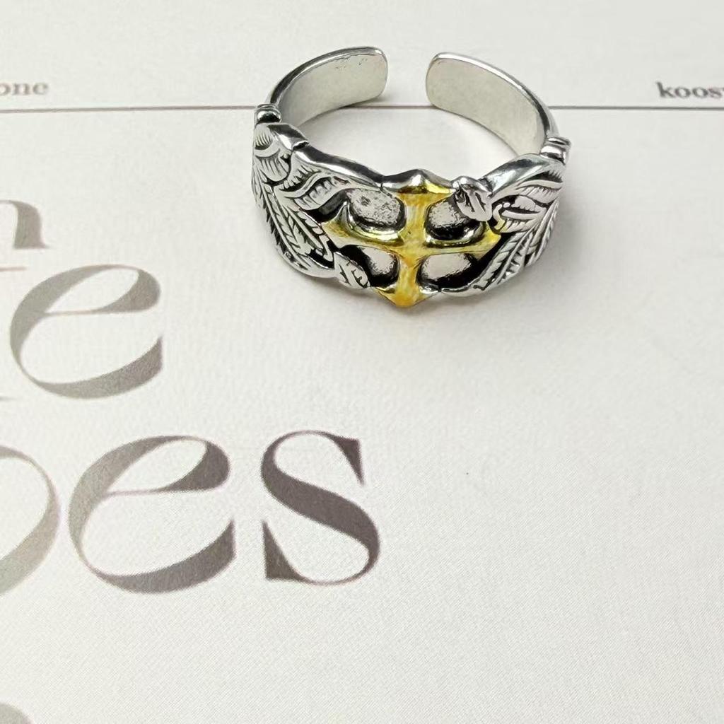 Retro Adjustable Open Cross Ring - Hip Hop Niche Design