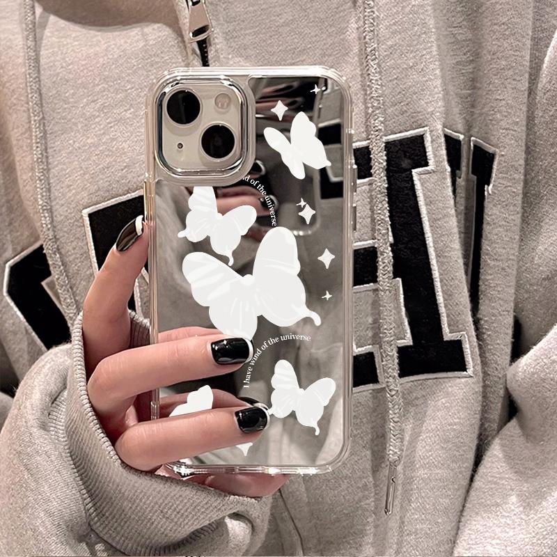 Mobile Phone Cases for iPhone 11 13 XR 15 Pro Max 12 14 Pro Max Case iPhone 16 XS Max Mirror Protective Case Mirror Exquisite Cartoon Waterproof