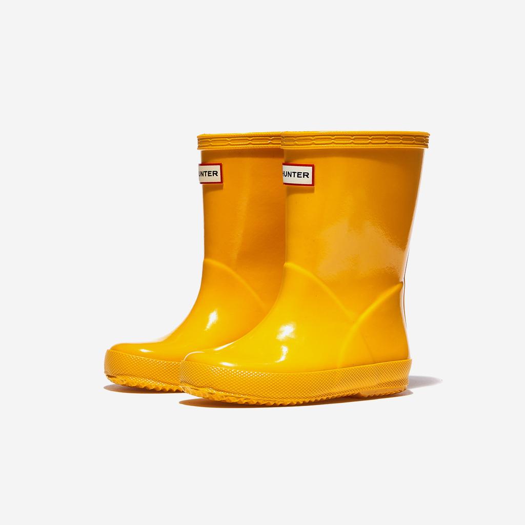 Hunter Kids First Classic Gloss Rain Boots [KFT5094RGL-RYL-YELLOW]