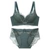 Elegant Lace Push-Up Bra Set: Seamless, Wire-Free Shaping, Side Support, Perfect for Small Busts.