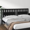 VidaXL Headboard Black 205.5x4x100 Cm Solid Pine Wood 818594