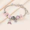 Mermaid Tail Beaded Bracelet With Crystal Accents For Girls Giftgiving