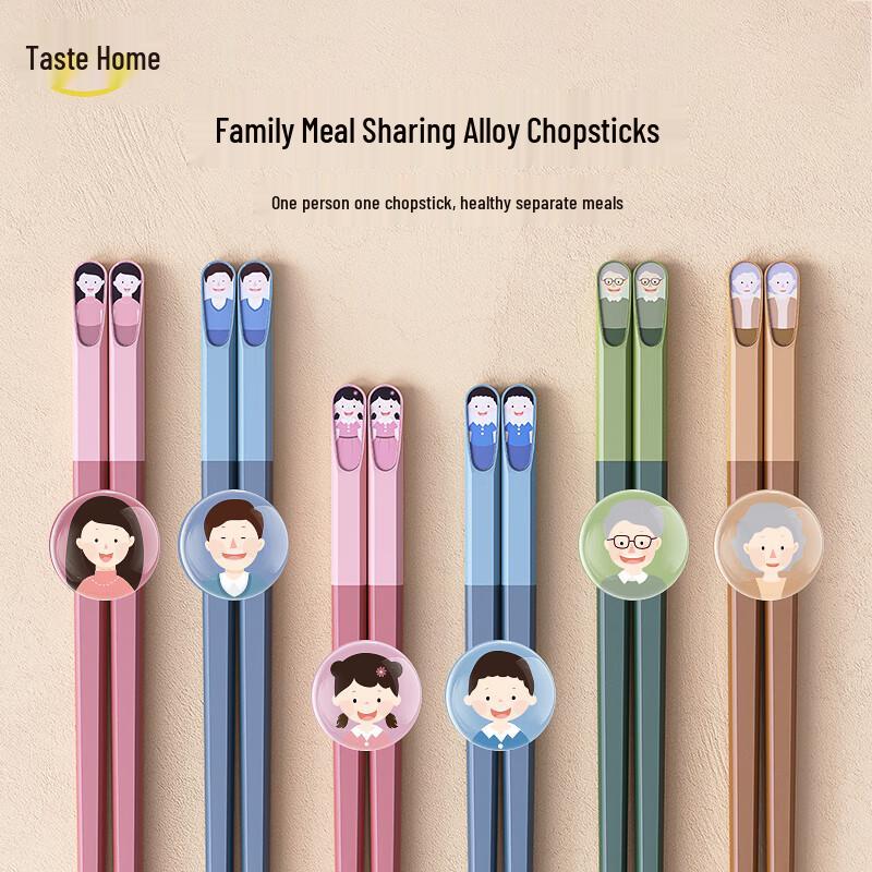 Weijia Cartoon Family Antibacterial Chopsticks Set Nano Antibacterial Patent