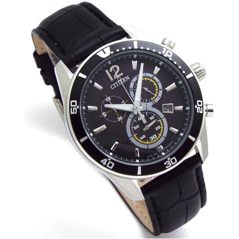 

Citizen Eco-Drive Chronograph Solar Black Base Leather Strap with Extra Band VO10-6742F