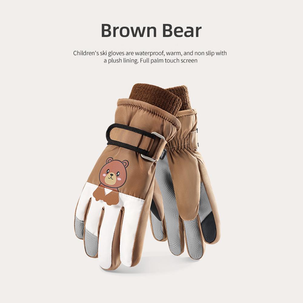 

Детские зимние лыжные перчатки, теплые, водонепроницаемые, утолщенные, варежки, нескользящие, ветрозащитные, для мальчиков и девочек, для спорта на открытом воздухе, детские лыжные перчатки L