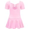 Ai Wu Ge Girls' Short Sleeve Ballet Dance Leotard