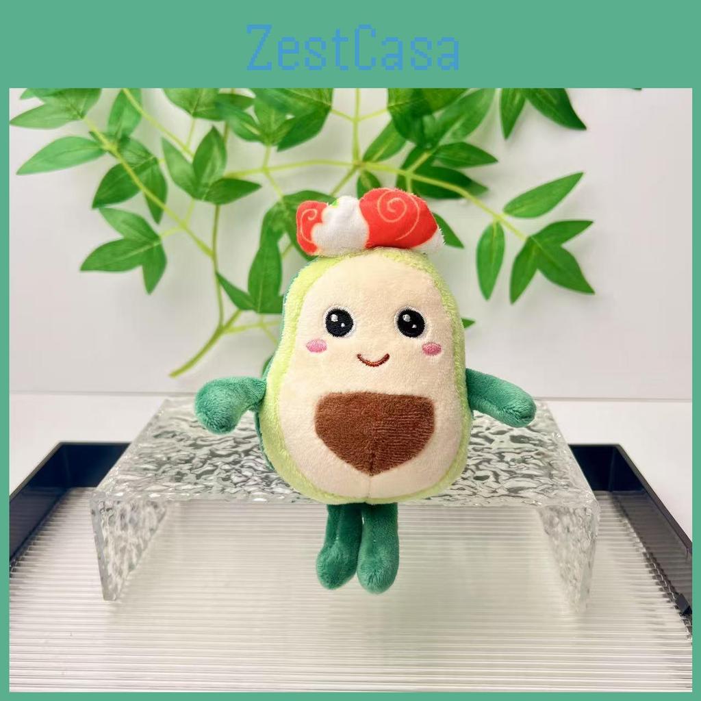 Plush Avocado Toy Keychain With Soft Short Plush Pp Cotton Filling For Gift Kids
