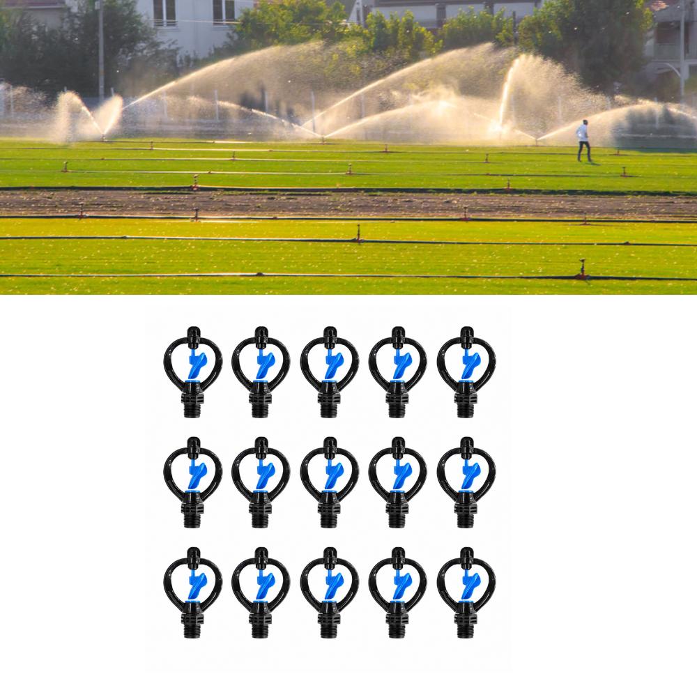 15PCS 360 Degree Lawn Sprinkler Nozzle G1/2 Male Thread Watering Sprinkler Landscape Watering Turbine Type